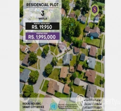 3 Marla Residential Plots For Sale in Smart City Canal Road Lahore